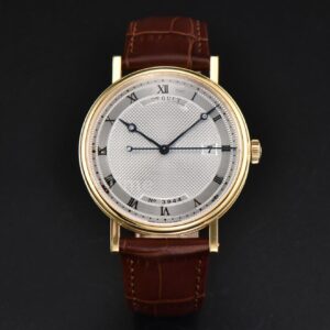 Classique 5177 40.5mm LTF YG White Dots Dial Roma Marker Brown Leather Strap MY9015 - Image 11