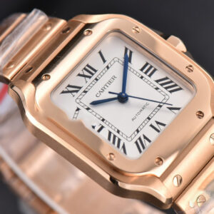 Santos de Cartier Medium BVF 35MM RG White Dial RG Bracelet MIYOTA 9015 - Image 10