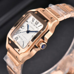 Santos de Cartier Medium BVF 35MM RG White Dial RG Bracelet MIYOTA 9015 - Image 11