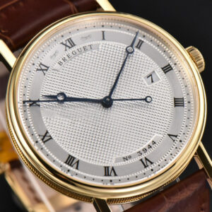 Classique 5177 40.5mm LTF YG White Dots Dial Roma Marker Brown Leather Strap MY9015 - Image 18
