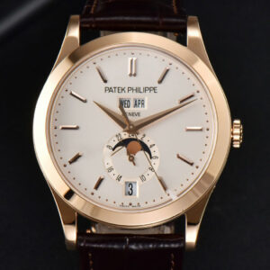 Annual Calendar 5396 Moonphase 38.5mm ZF RG White Stick Dial Brown Leather Strap MY9015