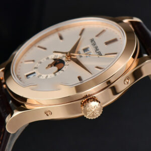 Annual Calendar 5396 Moonphase 38.5mm ZF RG White Stick Dial Brown Leather Strap MY9015 - Image 7