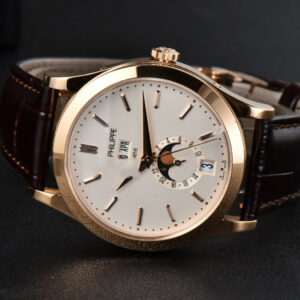Annual Calendar 5396 Moonphase 38.5mm ZF RG White Stick Dial Brown Leather Strap MY9015 - Image 8