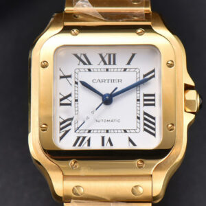 Santos de Cartier Medium BVF 35MM YG White Dial YG Bracelet MIYOTA 9015