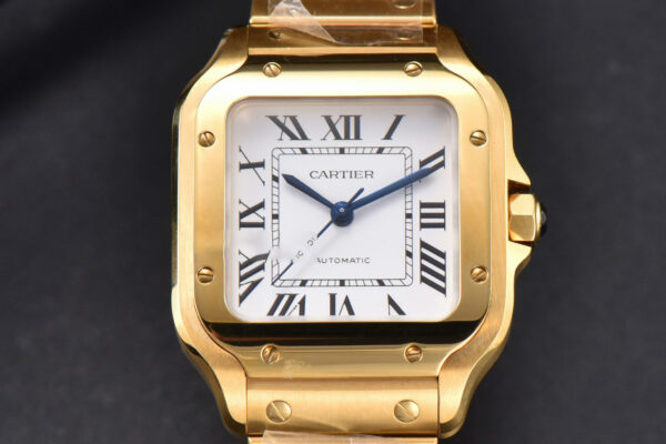 Santos de Cartier Medium BVF 35MM YG White Dial YG Bracelet MIYOTA 9015