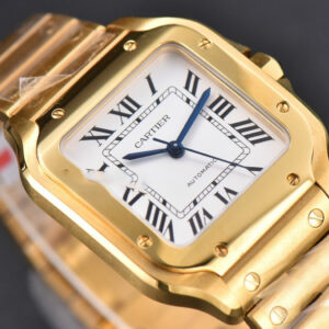 Santos de Cartier Medium BVF 35MM YG White Dial YG Bracelet MIYOTA 9015 - Image 12