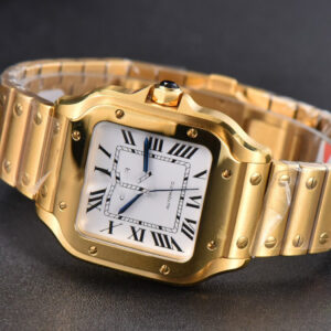 Santos de Cartier Medium BVF 35MM YG White Dial YG Bracelet MIYOTA 9015 - Image 15