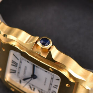 Santos de Cartier Medium BVF 35MM YG White Dial YG Bracelet MIYOTA 9015 - Image 16