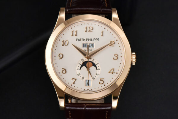 Annual Calendar 5396 Moonphase 38.5mm ZF RG White Digital Dial Brown Leather Strap MY9015