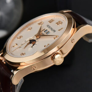 Annual Calendar 5396 Moonphase 38.5mm ZF RG White Digital Dial Brown Leather Strap MY9015 - Image 27