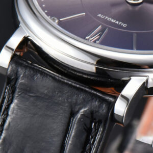 Portofino V7F 37MM Gray Dial Silver Marker Black Leather Strap A2892 - Image 7
