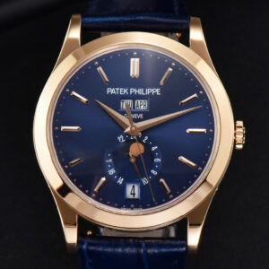 Annual Calendar 5396 Moonphase 38.5mm ZF RG Blue Stick Dial Blue Leather Strap MY9015