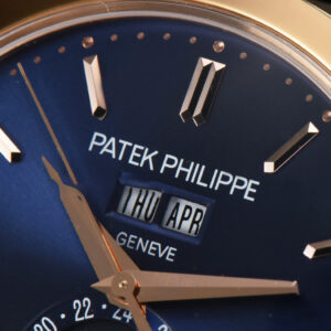 Annual Calendar 5396 Moonphase 38.5mm ZF RG Blue Stick Dial Blue Leather Strap MY9015 - Image 2