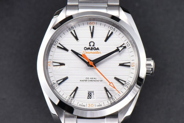 Aqua Terra 150M VSF 41MM White Dial Orange Hand Silver Markers SS Bracelet A8900