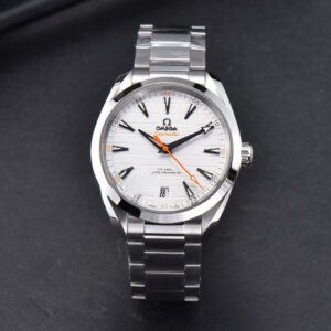 Aqua Terra 150M VSF 41MM White Dial Orange Hand Silver Markers SS Bracelet A8900 - Image 14