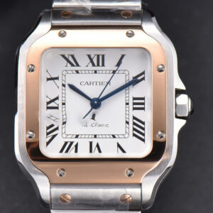 Santos de Cartier Medium BVF 35MM RG/SS White Dial RG/SS Bracelet MIYOTA 9015