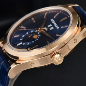 Annual Calendar 5396 Moonphase 38.5mm ZF RG Blue Stick Dial Blue Leather Strap MY9015 - Image 7