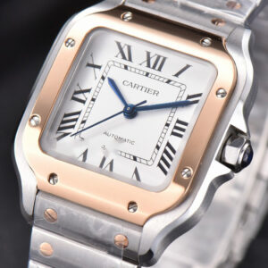 Santos de Cartier Medium BVF 35MM RG/SS White Dial RG/SS Bracelet MIYOTA 9015 - Image 7