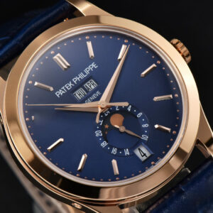 Annual Calendar 5396 Moonphase 38.5mm ZF RG Blue Stick Dial Blue Leather Strap MY9015 - Image 8