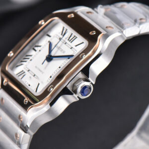 Santos de Cartier Medium BVF 35MM RG/SS White Dial RG/SS Bracelet MIYOTA 9015 - Image 13