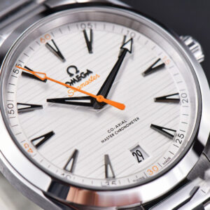 Aqua Terra 150M VSF 41MM White Dial Orange Hand Silver Markers SS Bracelet A8900 - Image 20
