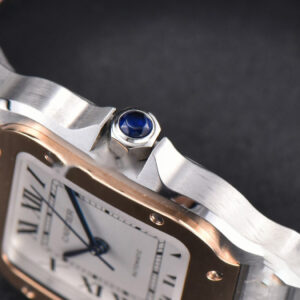 Santos de Cartier Medium BVF 35MM RG/SS White Dial RG/SS Bracelet MIYOTA 9015 - Image 14