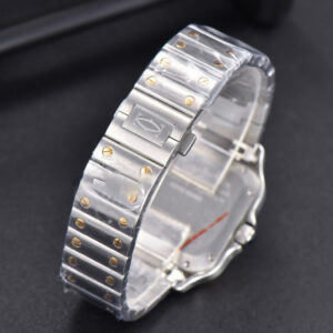 Santos de Cartier Medium BVF 35MM YG/SS White Dial YG/SS Bracelet MIYOTA 9015 - Image 5