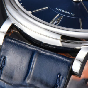 Portofino V7F 37MM Blue Dial Silver Marker Black Leather Strap A2892 - Image 7