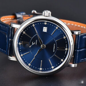 Portofino V7F 37MM Blue Dial Silver Marker Black Leather Strap A2892 - Image 10