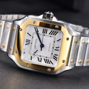 Santos de Cartier Medium BVF 35MM YG/SS White Dial YG/SS Bracelet MIYOTA 9015 - Image 12