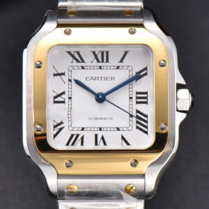 Santos de Cartier Medium BVF 35MM YG/SS White Dial YG/SS Bracelet MIYOTA 9015