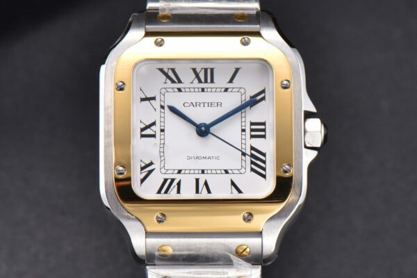 Santos de Cartier Medium BVF 35MM YG/SS White Dial YG/SS Bracelet MIYOTA 9015