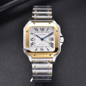 Santos de Cartier Medium BVF 35MM YG/SS White Dial YG/SS Bracelet MIYOTA 9015 - Image 13