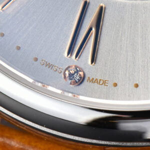 Portofino V7F 37MM Gray Dial YG Marker Brown Leather Strap A2892 - Image 5