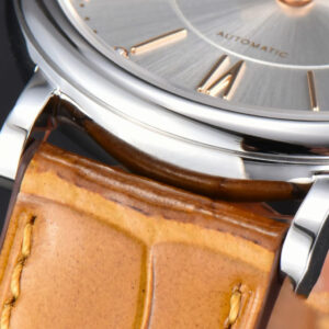 Portofino V7F 37MM Gray Dial YG Marker Brown Leather Strap A2892 - Image 7