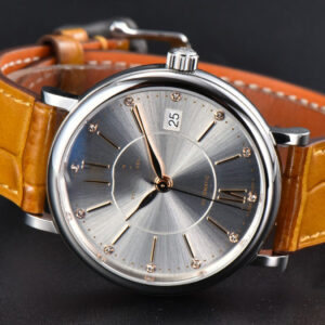 Portofino V7F 37MM Gray Dial YG Marker Brown Leather Strap A2892 - Image 10