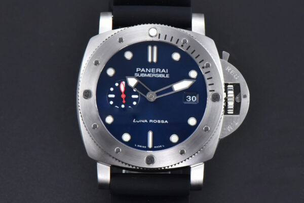 PAM1391 44mm Submersible Quaranta TTF Blue Dial Rubber Strap P9010