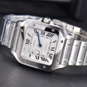 Santos de Cartier Medium BVF 35MM SS White Dial SS Bracelet MIYOTA 9015 - Image 16