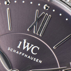 Portofino V7F 37MM Diamond Gray Dial Silver Marker Grape Leather Strap A2892 - Image 2