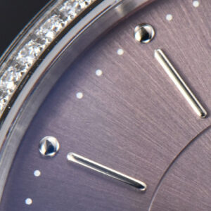 Portofino V7F 37MM Diamond Gray Dial Silver Marker Grape Leather Strap A2892 - Image 3
