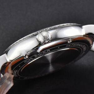 Portofino V7F 37MM Diamond Gray Dial Silver Marker Grape Leather Strap A2892 - Image 11