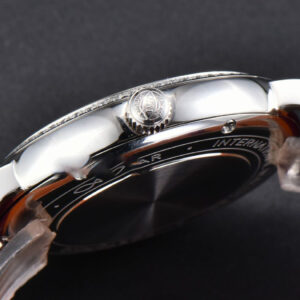 Portofino V7F 37MM Diamond Silver Dial RG Marker Pink Leather Strap A2892 - Image 11