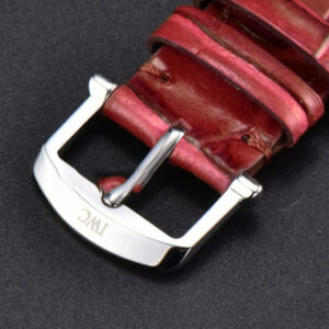 Portofino V7F 37MM Diamond Silver Dial Silver Marker Red Leather Strap A2892 - Image 2