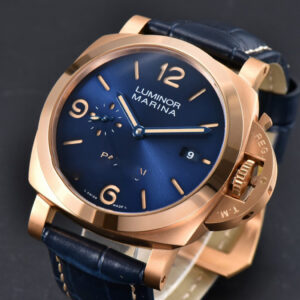 PAM1114 TTF 44MM RG Blue Dial Blue Leather Strap P9010 - Image 17