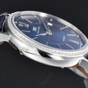 Portofino V7F 37MM Diamond Blue Dial Silver Marker Blue Leather Strap A2892 - Image 10