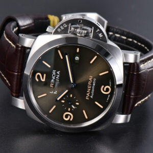 PAM1116 TTF 44MM Dark Green Dial Brown Leather Strap P9010 - Image 27