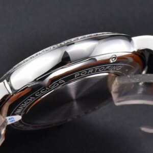 Portofino V7F 37MM Diamond Blue Dial Silver Marker Blue Leather Strap A2892 - Image 13
