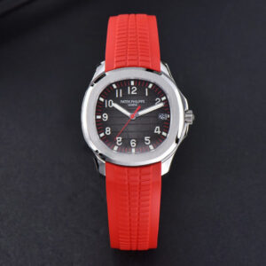 Aquanaut 5167 40mm ZF Singapore Gray Dial Red Hand Red Rubber Strap A324 - Image 3