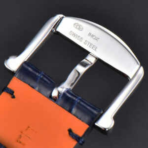 Portofino V7F 37MM Diamond Blue Dial Silver Marker Blue Leather Strap A2892 - Image 16