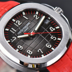 Aquanaut 5167 40mm ZF Singapore Gray Dial Red Hand Red Rubber Strap A324 - Image 8